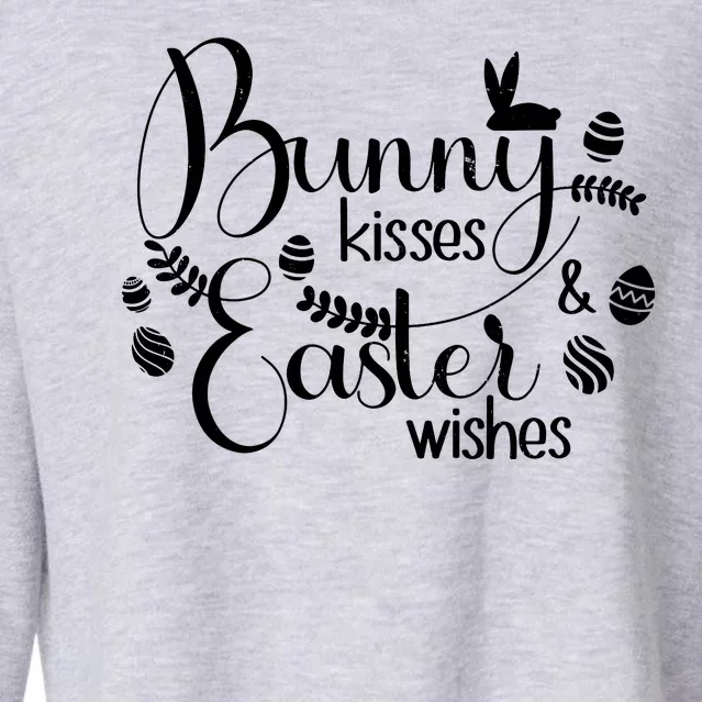 Bunny Kisses Easter Wishes Cropped Pullover Crew