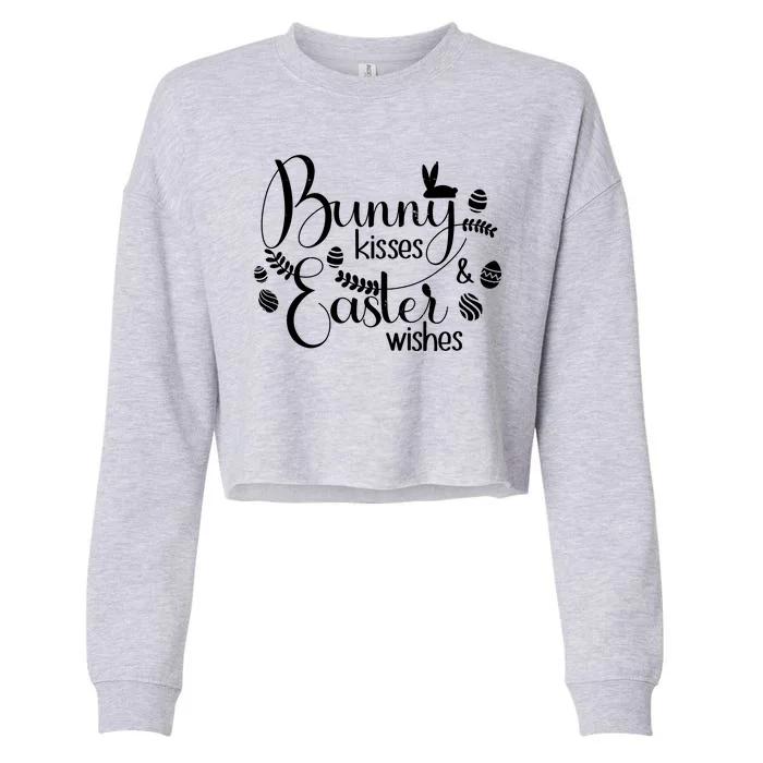 Bunny Kisses Easter Wishes Cropped Pullover Crew