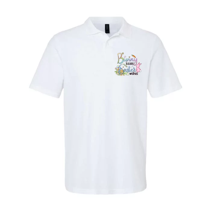 Bunny Kisses Easter Wishes Happy Easter Day Softstyle Adult Sport Polo