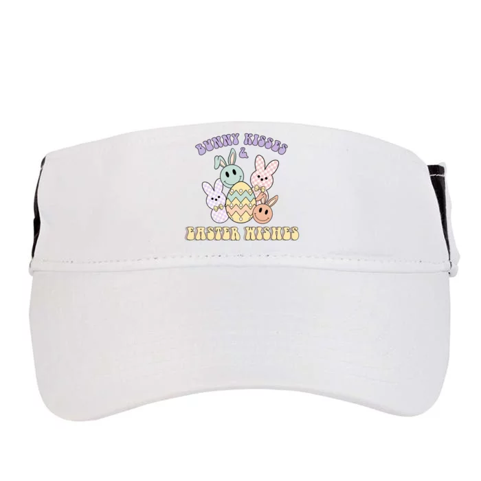 Bunny Kisses Easter Wishes Retro Easter Day Adult Drive Performance Visor