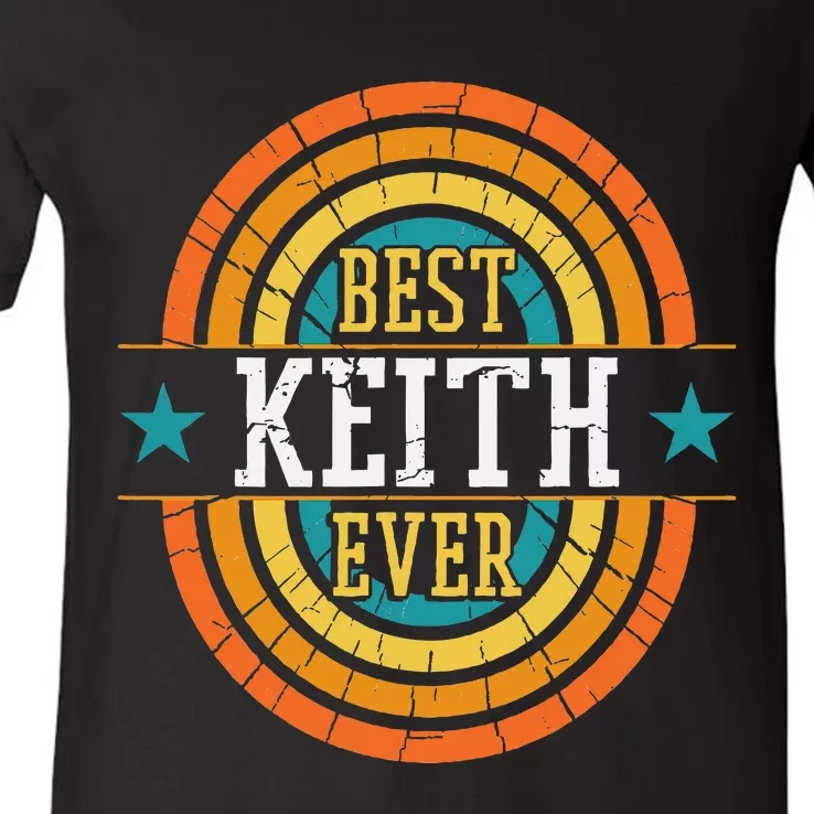 Best Keith Ever Funny Keith Name V-Neck T-Shirt