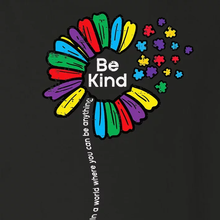 Be Kind Flower Puzzle ASD Autism Awareness Toddler Long Sleeve Shirt