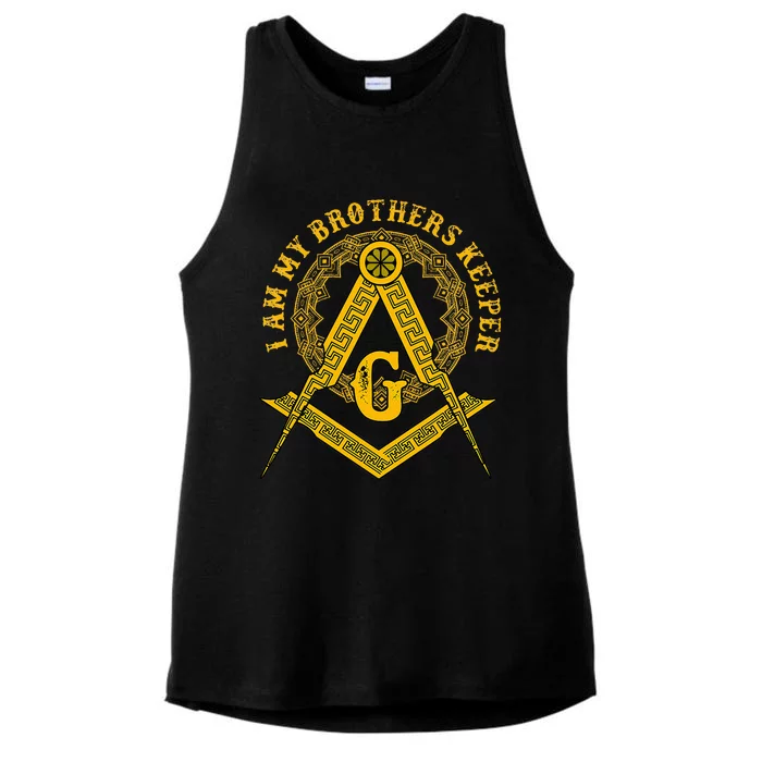 Brother Keeper Family Mason Illuminati Sign Occult Ladies Tri-Blend Wicking Tank