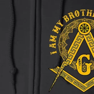 Brother Keeper Family Mason Illuminati Sign Occult Full Zip Hoodie