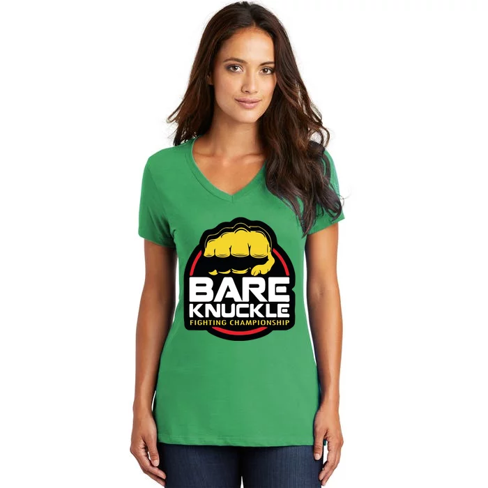 Bare Knuckle Fighting Championship Gift Women's V-Neck T-Shirt