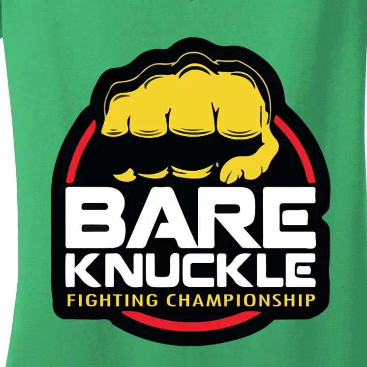 Bare Knuckle Fighting Championship Gift Women's V-Neck T-Shirt