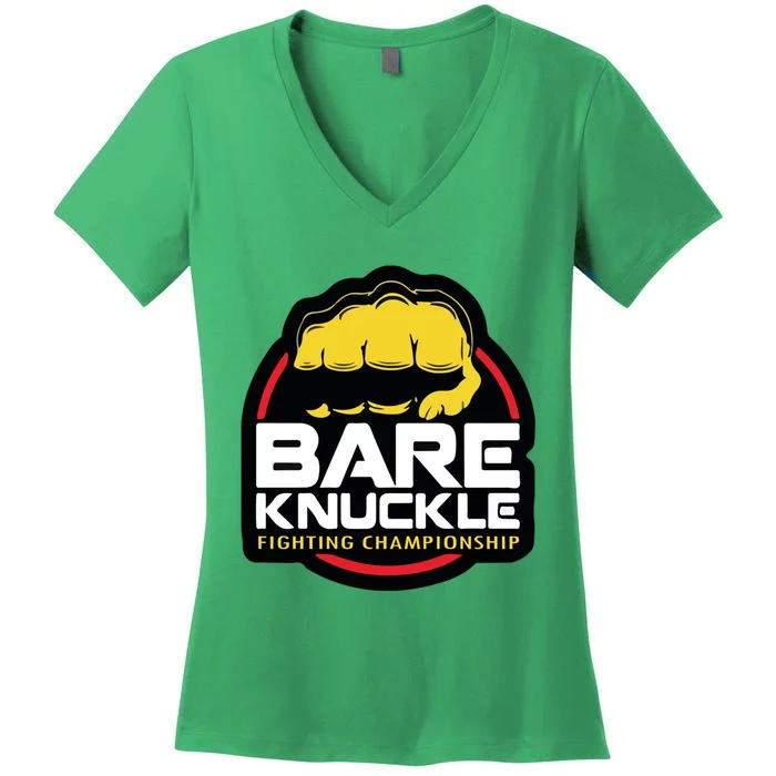 Bare Knuckle Fighting Championship Gift Women's V-Neck T-Shirt