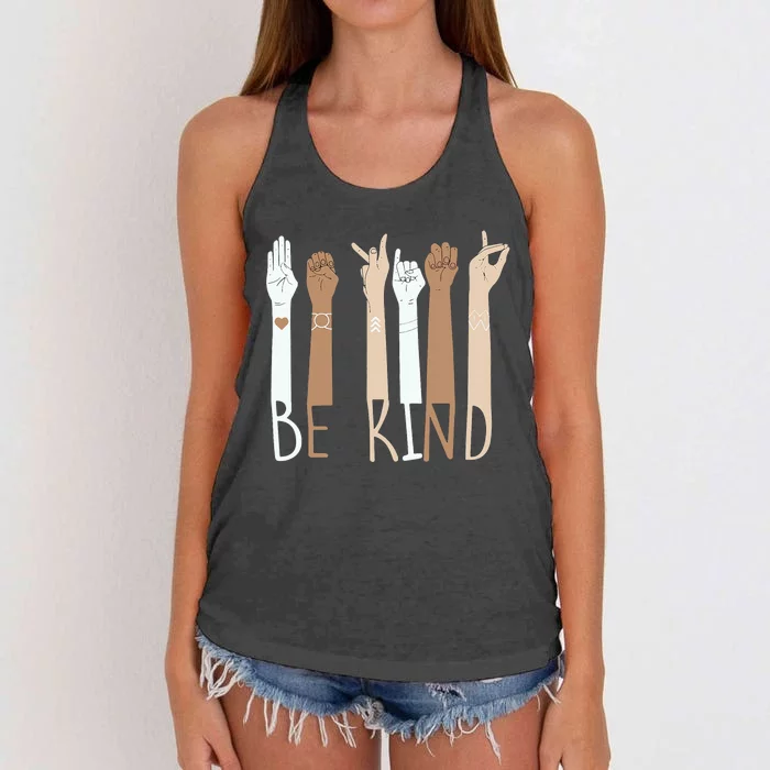 Be kind for Unity day Women's Knotted Racerback Tank