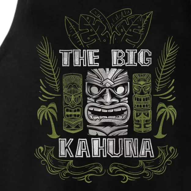 Big Kahuna Funny Hawaiian Luau Outfit Funny Luau Ladies Tri-Blend Wicking Tank