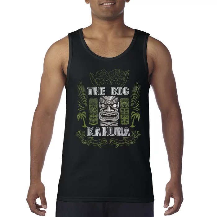 Big Kahuna Funny Hawaiian Luau Outfit Funny Luau Tank Top