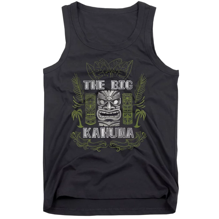 Big Kahuna Funny Hawaiian Luau Outfit Funny Luau Tank Top