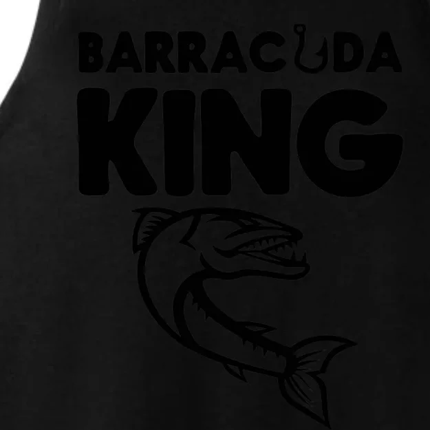 Barracuda King Funny Deep Sea Fishing Ladies Tri-Blend Wicking Tank