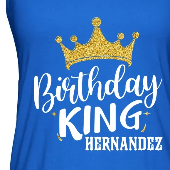 Birthday King Gold Crown Gift Hernandez Last Name Cute Gift Ladies Essential Flowy Tank