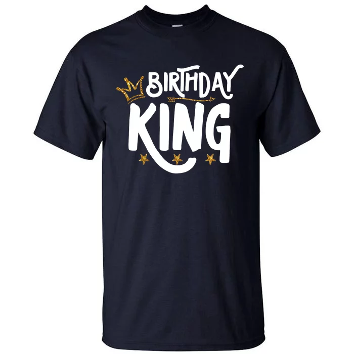 Birthday King Gold Crown Birthday Boy Funny Tall T-Shirt