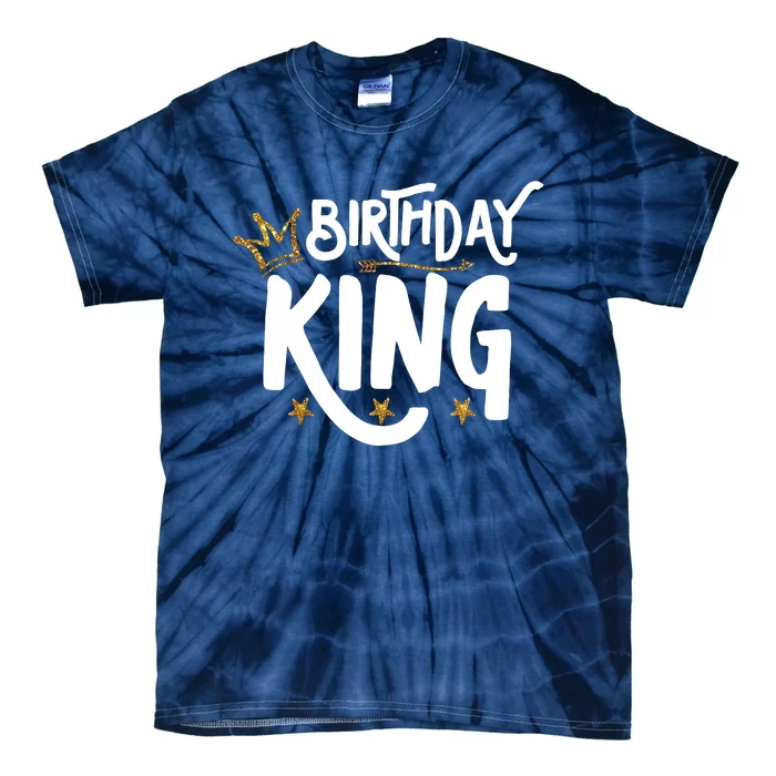 Birthday King Gold Crown Birthday Boy Funny Tie-Dye T-Shirt