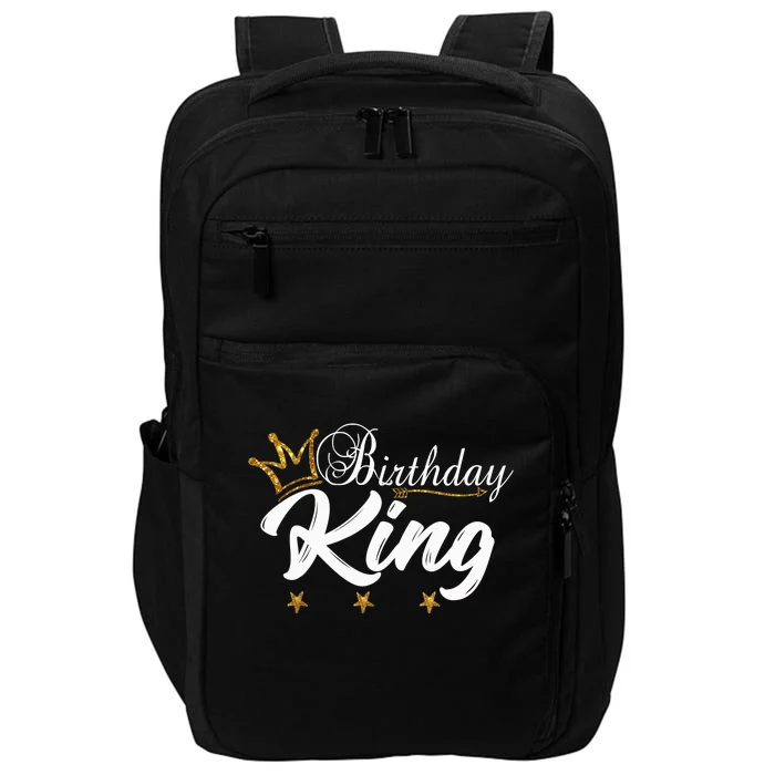 Birthday King Gold Crown For Boy And Impact Tech Backpack