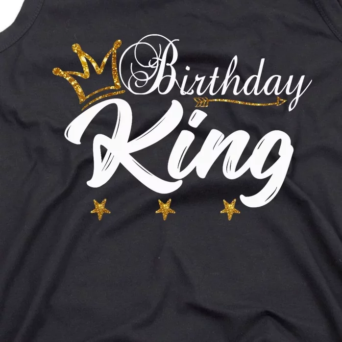 Birthday King Gold Crown For Boy And Tank Top