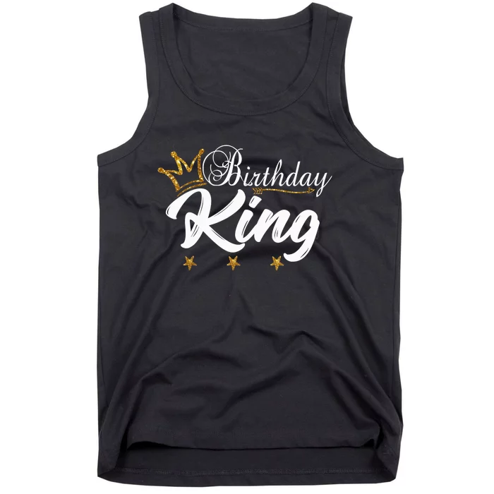 Birthday King Gold Crown For Boy And Tank Top