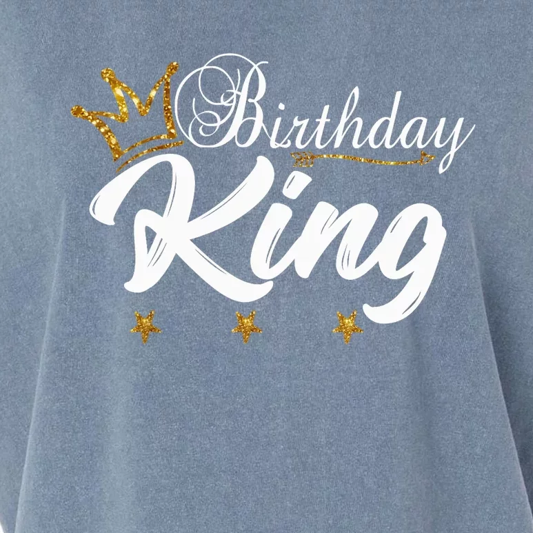 Birthday King Gold Crown For Boy And Garment-Dyed Women's Muscle Tee