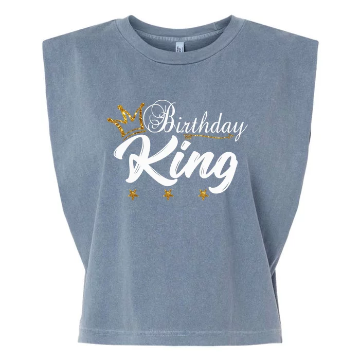 Birthday King Gold Crown For Boy And Garment-Dyed Women's Muscle Tee