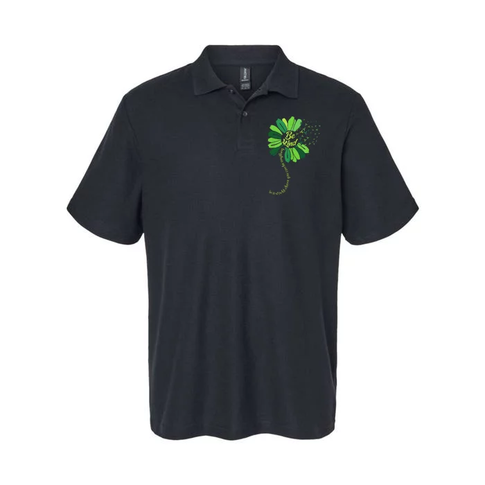 Be Kind Green Ribbon Sunflower Mental Health Awareness Gifts Softstyle Adult Sport Polo