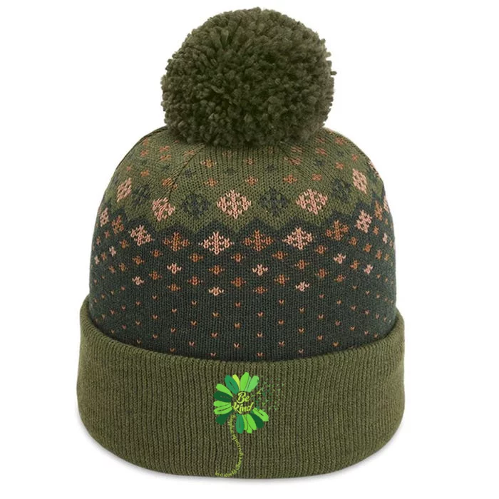 Be Kind Green Ribbon Sunflower Mental Health Awareness Gifts The Baniff Cuffed Pom Beanie