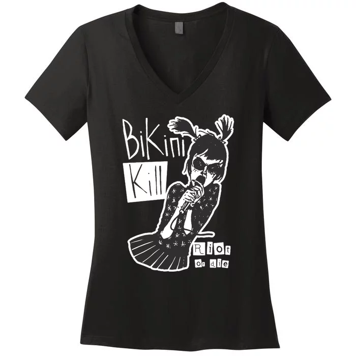 Bikini Kill Girl Funny Girl Power Women's V-Neck T-Shirt