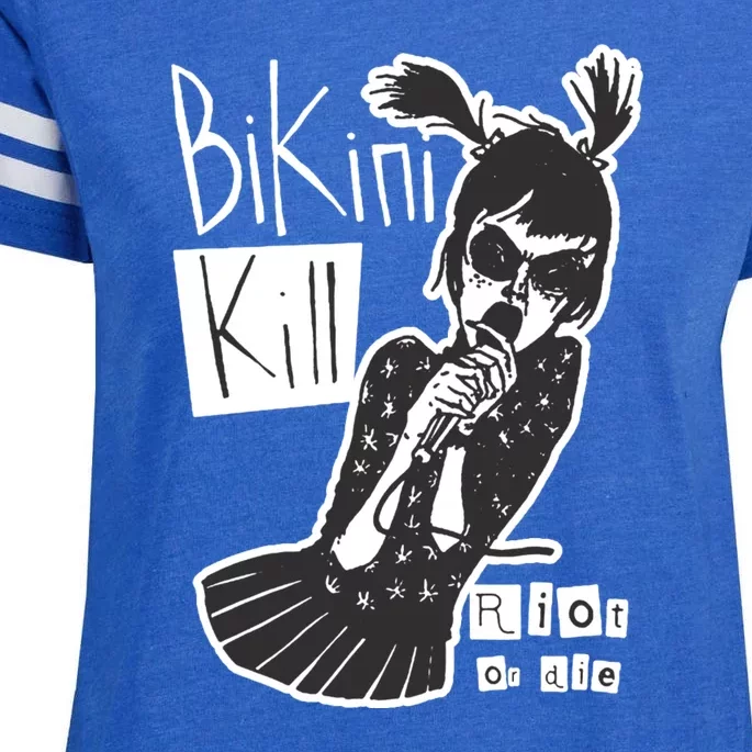 Bikini Kill Girl Funny Girl Power Enza Ladies Jersey Football T-Shirt