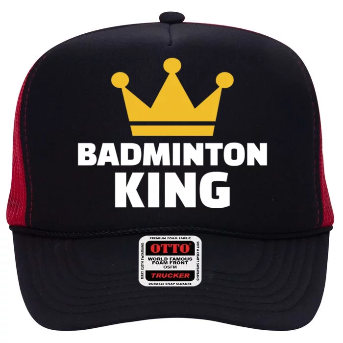 Badminton King Gift High Crown Mesh Trucker Hat