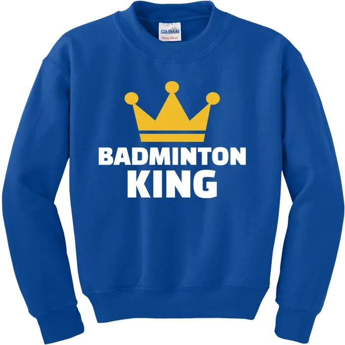 Badminton King Gift Kids Sweatshirt