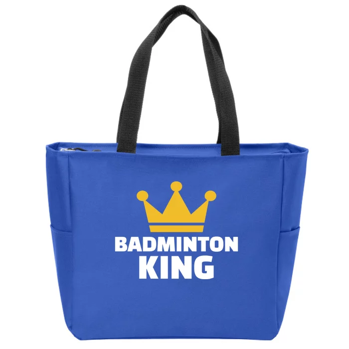 Badminton King Gift Zip Tote Bag