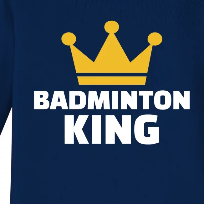 Badminton King Gift Baby Long Sleeve Bodysuit