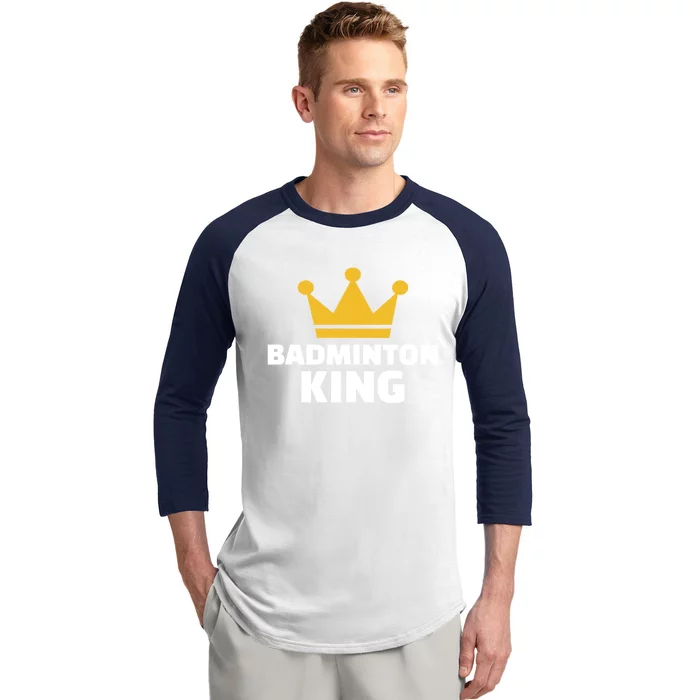 Badminton King Gift Baseball Sleeve Shirt