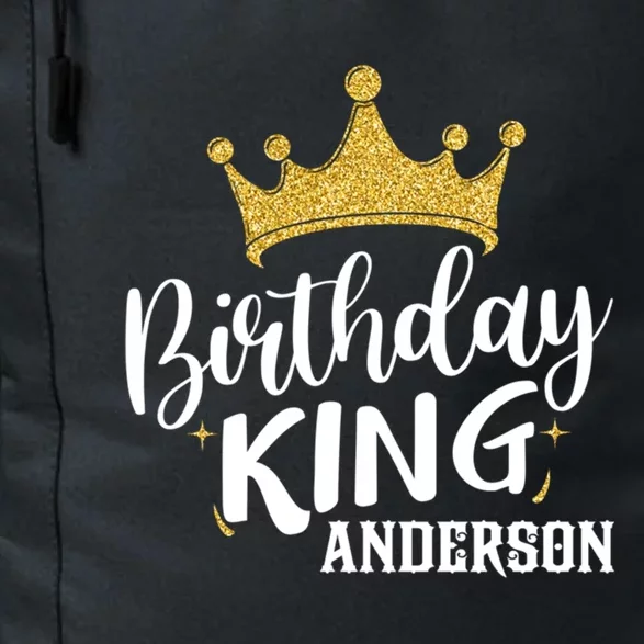 Birthday King Gold Crown Cute Gift Anderson Last Name Gift Daily Commute Backpack