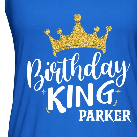 Birthday King Gold Crown Gift Parker Last Name Gift Ladies Essential Flowy Tank