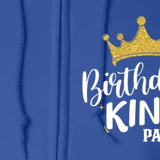 Birthday King Gold Crown Gift Parker Last Name Gift Full Zip Hoodie