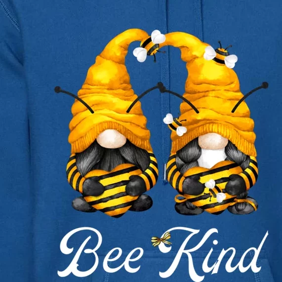 Bee Kind Gnomies Shows Love And Heart For Honey Bee Gnome Gift Premium Hoodie