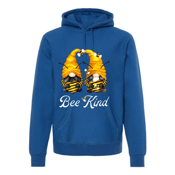 Bee Kind Gnomies Shows Love And Heart For Honey Bee Gnome Gift Premium Hoodie