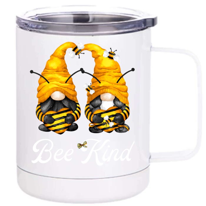 Bee Kind Gnomies Shows Love And Heart For Honey Bee Gnome Gift Front & Back 12oz Stainless Steel Tumbler Cup