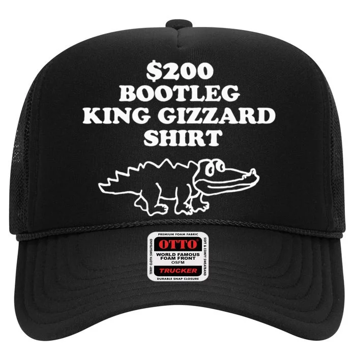 Bootleg King Gizzard High Crown Mesh Trucker Hat