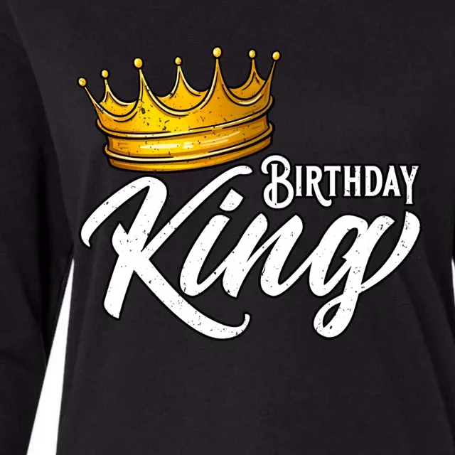 Birthday King Gift For Mens Birthday Birthday Womens Cotton Relaxed Long Sleeve T-Shirt