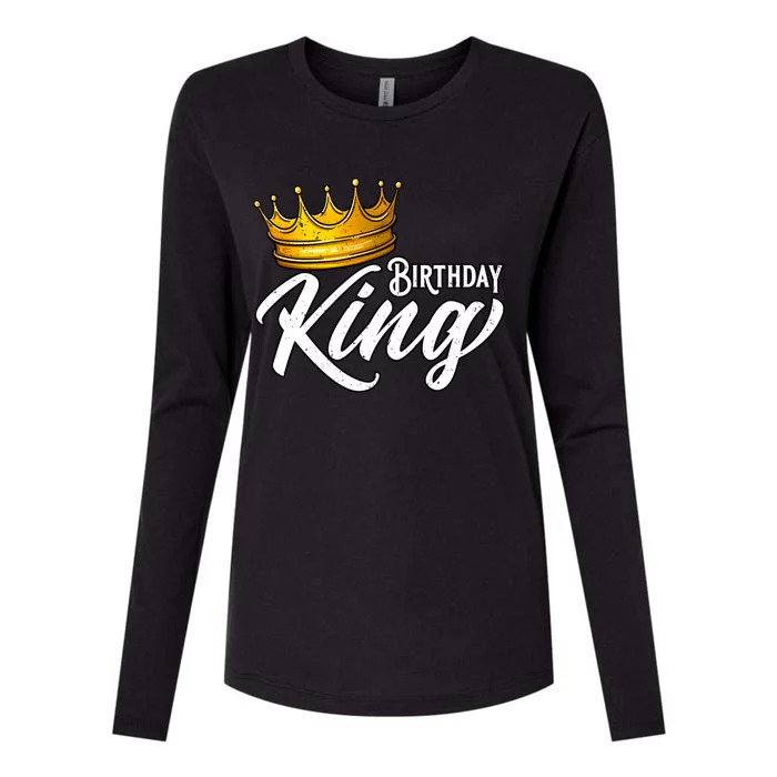 Birthday King Gift For Mens Birthday Birthday Womens Cotton Relaxed Long Sleeve T-Shirt