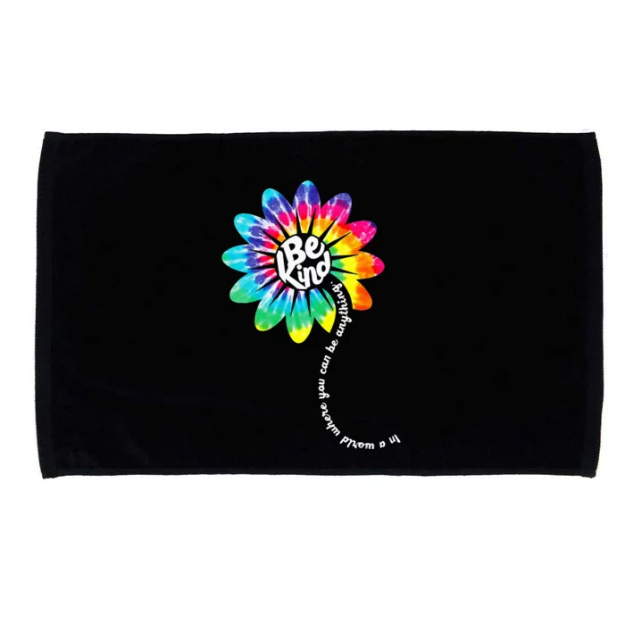 Be Kind Groovy Tie Dye Flower Power Gift Anti Bullying Microfiber Hand Towel