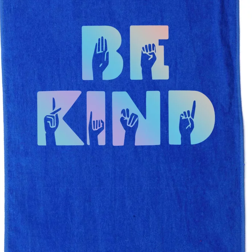 Be Kind Hand Talking Sign Language Great Gift Platinum Collection Golf Towel