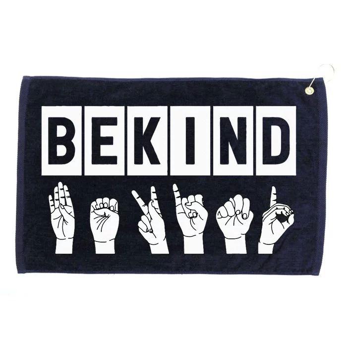 Be Kind Hand Sign Stop Bullying Unity Day Orange Grommeted Golf Towel