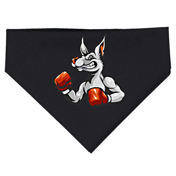 Boxing Kangaroo Humor Sports Boxer Gift USA-Made Doggie Bandana