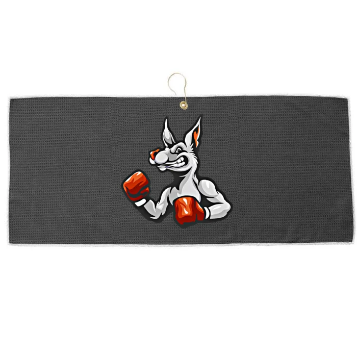 Boxing Kangaroo Humor Sports Boxer Gift Large Microfiber Waffle Golf Towel