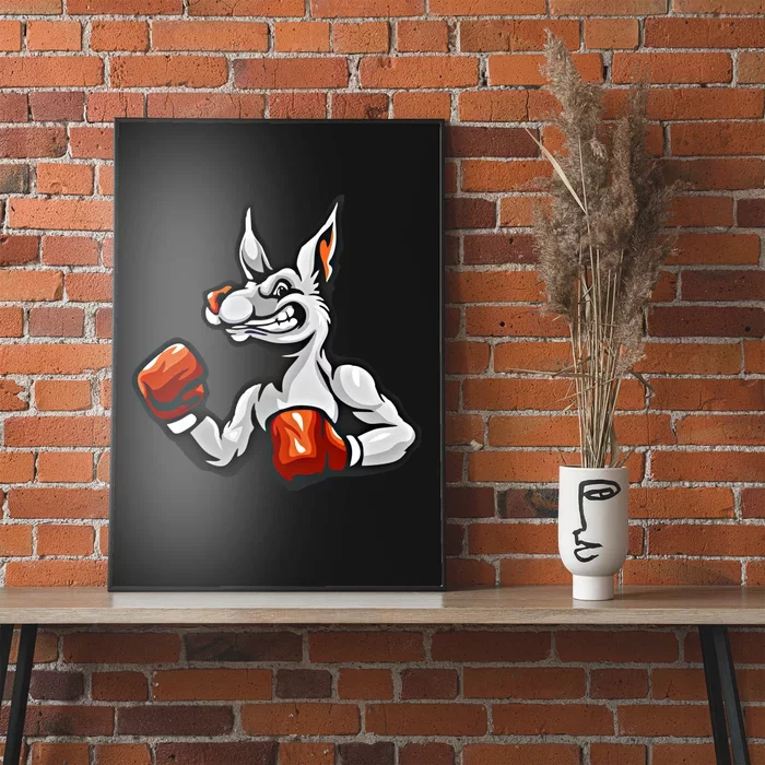 Boxing Kangaroo Humor Sports Boxer Gift Poster