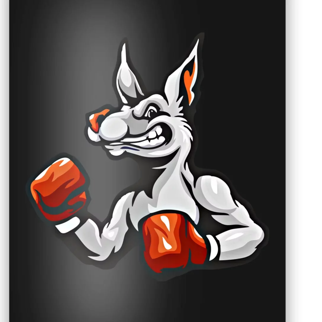 Boxing Kangaroo Humor Sports Boxer Gift Poster