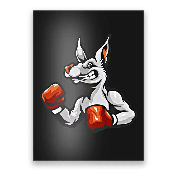 Boxing Kangaroo Humor Sports Boxer Gift Poster